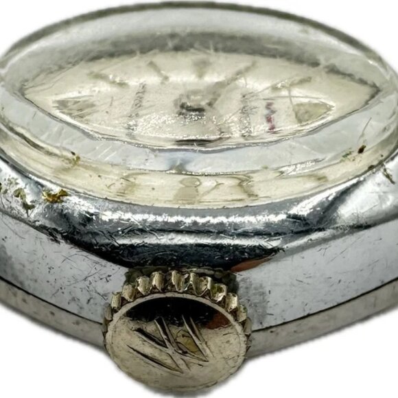 Vintage Waltham Ladies Mechanical Wristwatch Swiss Made Chrome Plated